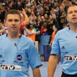 Handball Referees Slave Nikolov und Gjorgji Nachevski