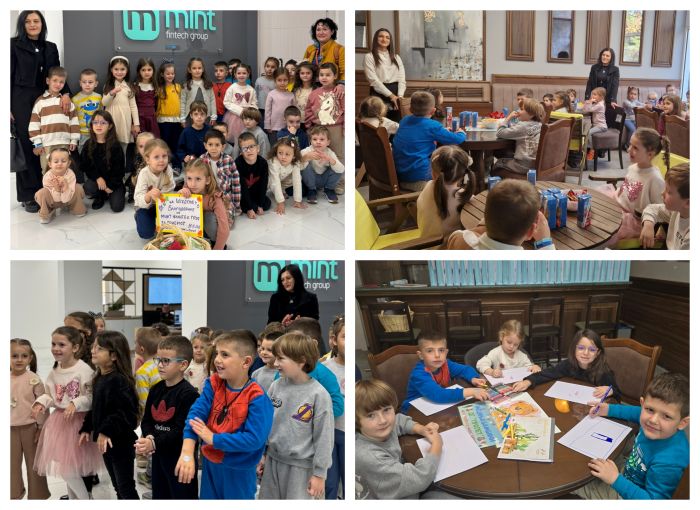 Децата од градинката „Пролет“ од Битола во посета на МИНТ Финтек Групацијата  по повод Денот на штедењето