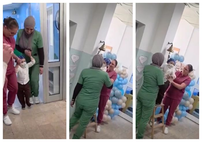 И денеска чукна среќното ѕвонче на Клиниката за детски болести – уште еден мал херој си замина дома со родители (ВИДЕО)