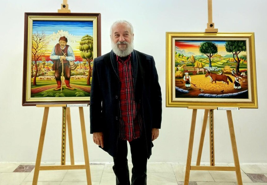 Во “Цепенков” синоќа отворена изложбата на слики по повод 55 годишното творештво на Боро Арсовски Бабата (ФОТО)