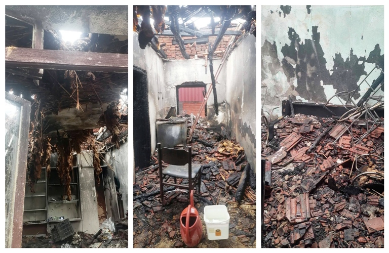 (ФОТО) Се што печалеле и имале стана пепел – Да помогнеме! Пожар ја пеплоса куќата на семејството Благадушоски од Воѓани