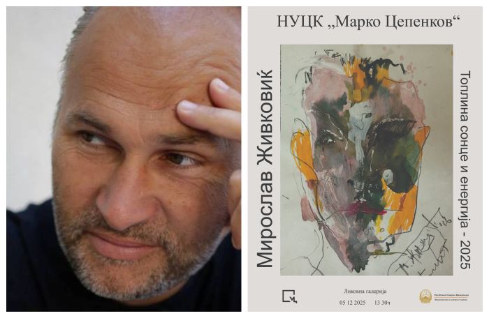 Изложбата на слики од српскиот уметник Мирослав Живковиќ, во петок во ЦК “Марко Цепенков” во Прилеп